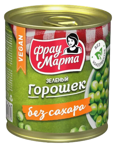 Горошек ФРАУ МАРТА 310гр Без сахара ж/б 1/15шт