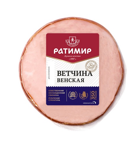 Ветчина РАТИМИР 350гр Венская 1/1шт
