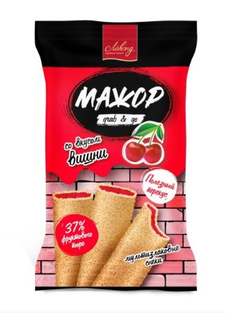 Батончики воздушные ЛАКОНД 160гр Мажор со вкусом вишни 1/20шт