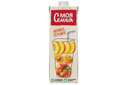 Сок/Нектар МОЯ СЕМЬЯ 0,95л Персик/кудесник 1/8шт