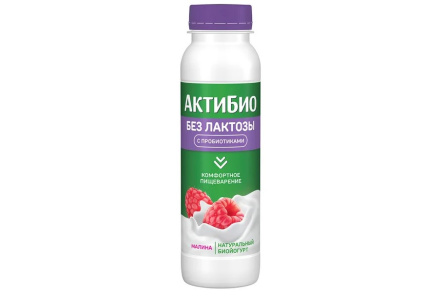 Биойогурт АКТИБИО 260гр 1,5% Малина 1/6шт Продукт без заменителя молочного жира