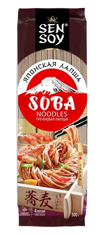 Лапша SEN SOY 300гр Гречневая SOBA 1/24шт