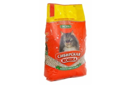 Наполнитель СИБИРСКАЯ КОШКА Экстра 7л впитывающий д/длиношерстных 1/2шт
