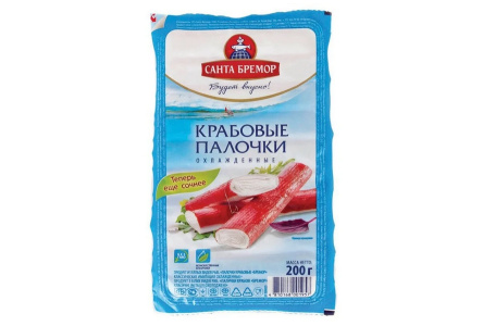 Крабовые палочки САНТА БРЕМОР 200гр Классические 1/30шт