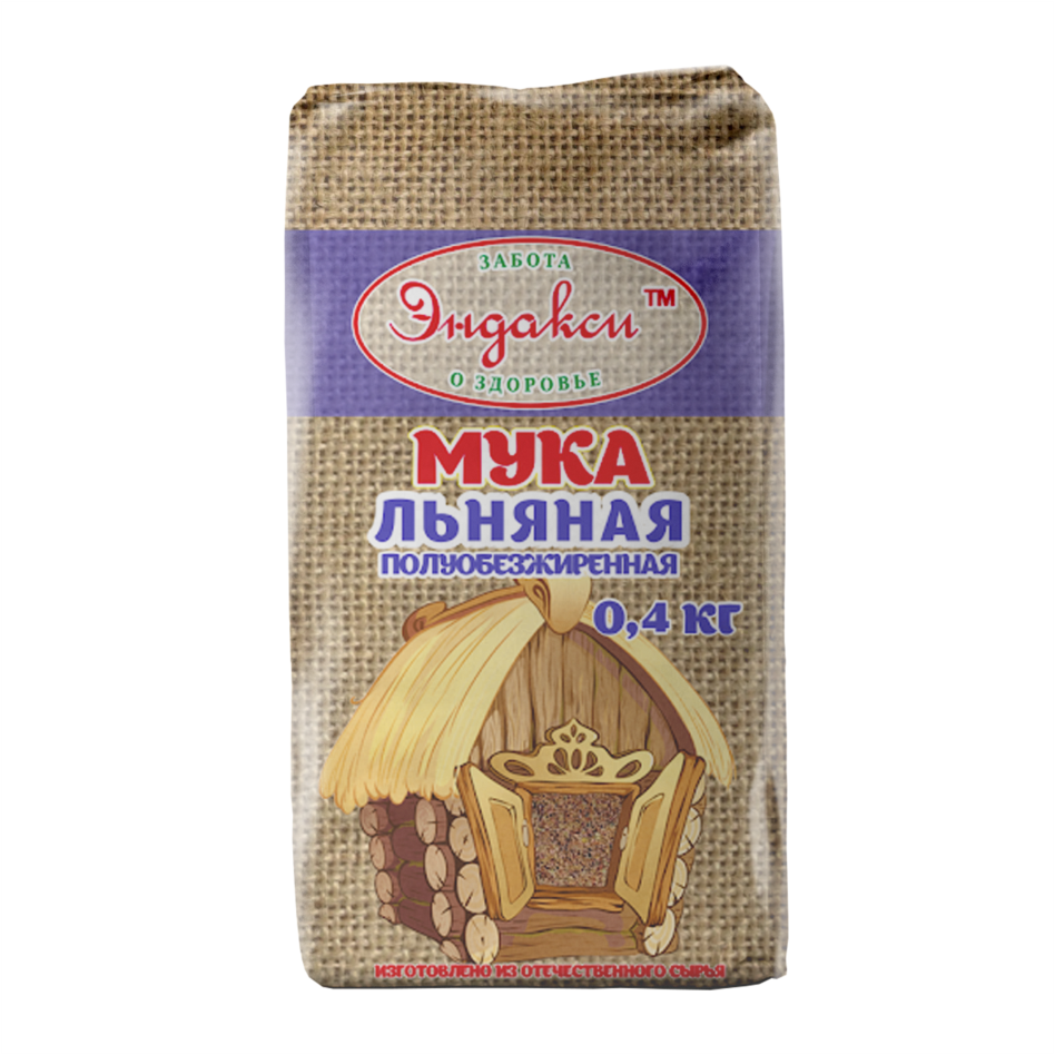 Мука ЭНДАКСИ 400гр Льняная 1/10шт