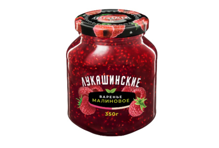 Варенье ЛУКАШИНСКИЕ 350гр Малиновое ст/б 1/6шт