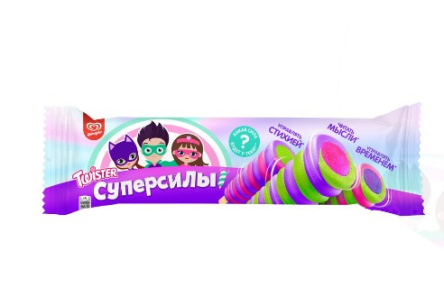 Мороженое МАКС ТВИСТЕР 67гр Фруктовый лед суперсилы малина/черешня/лайм 1/35шт