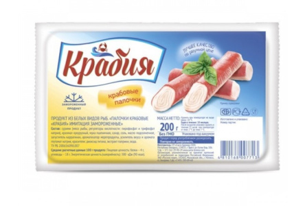 Крабовые палочки САНТА БРЕМОР КРАБИЯ 200гр 1/30шт