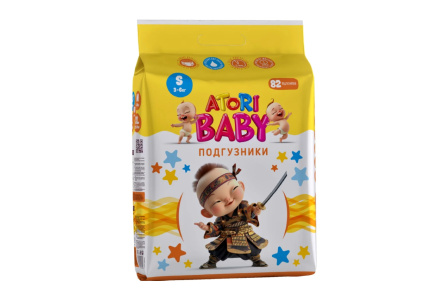 Подгузники детские ATORI BABY 82шт размер S 1/4шт