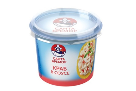 Паста из морепродуктов САНТА БРЕМОР 140гр Краб в сливочном соусе 1/6шт