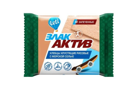 Хлебцы хрустящие ЗЛАК АКТИВ 60гр Морская соль 1/20шт