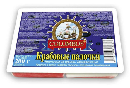 Крабовые палочки COLUMBUS 200гр 1/30шт