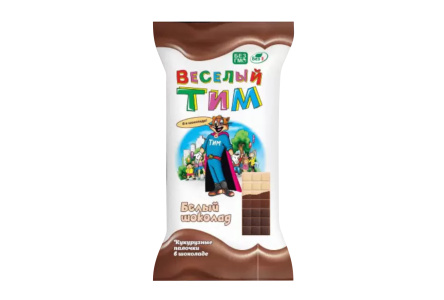 Палочки кукурузные ВКУСНОМАМА Веселый Тим 46гр Молочная глазурь 1/24шт