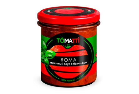 Соус томатный TOMATTI ROMA 340гр Базилик ст/б 1/12шт