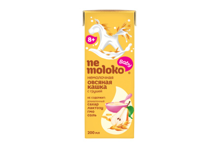 Каша овсяная безмолочная NEMOLOKO 200мл Груша для детей с 8мес т/п 1/14шт