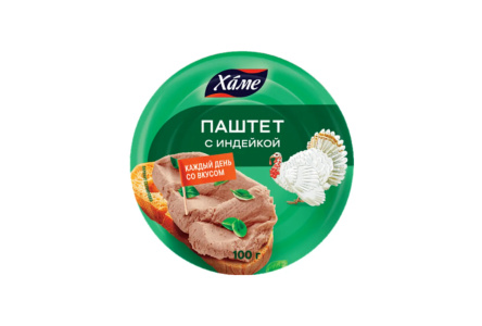 Паштет ХAME 100гр Индейка ал/банка 1/16шт
