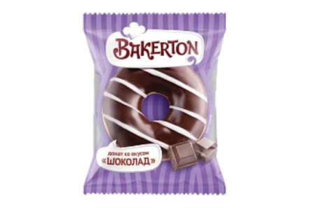Донат BAKERTON 67гр со вкусом Шоколада 1/32шт