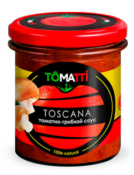 Соус томатный TOMATTI TOSCANA 340гр с грибами ст/б 1/6шт