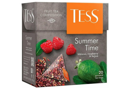 Чай травяной в пакетиках TESS 20*2гр Summer Time байховый 1/12шт