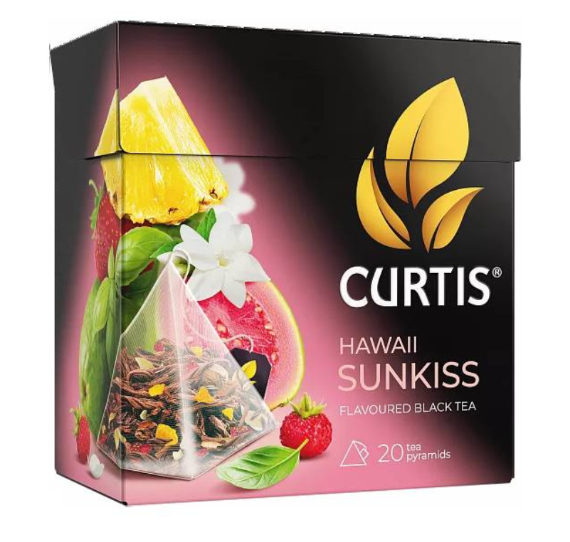 Чай черный в пакетиках CURTIS 20х1,7гр Hawaii Sunkiss 1/12шт