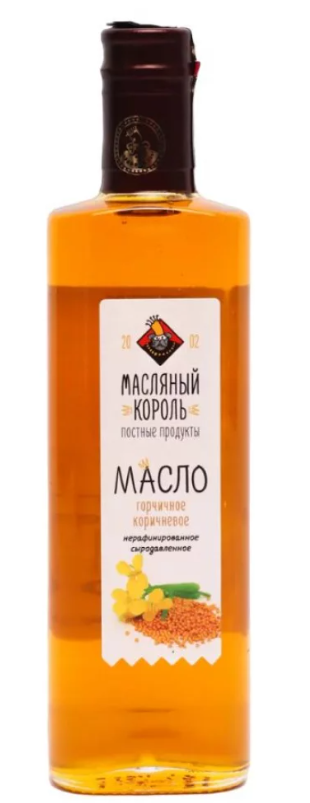 Масло горчичное МАСЛЯНЫЙ КОРОЛЬ 350мл нерафинированное ст/б 1/10шт