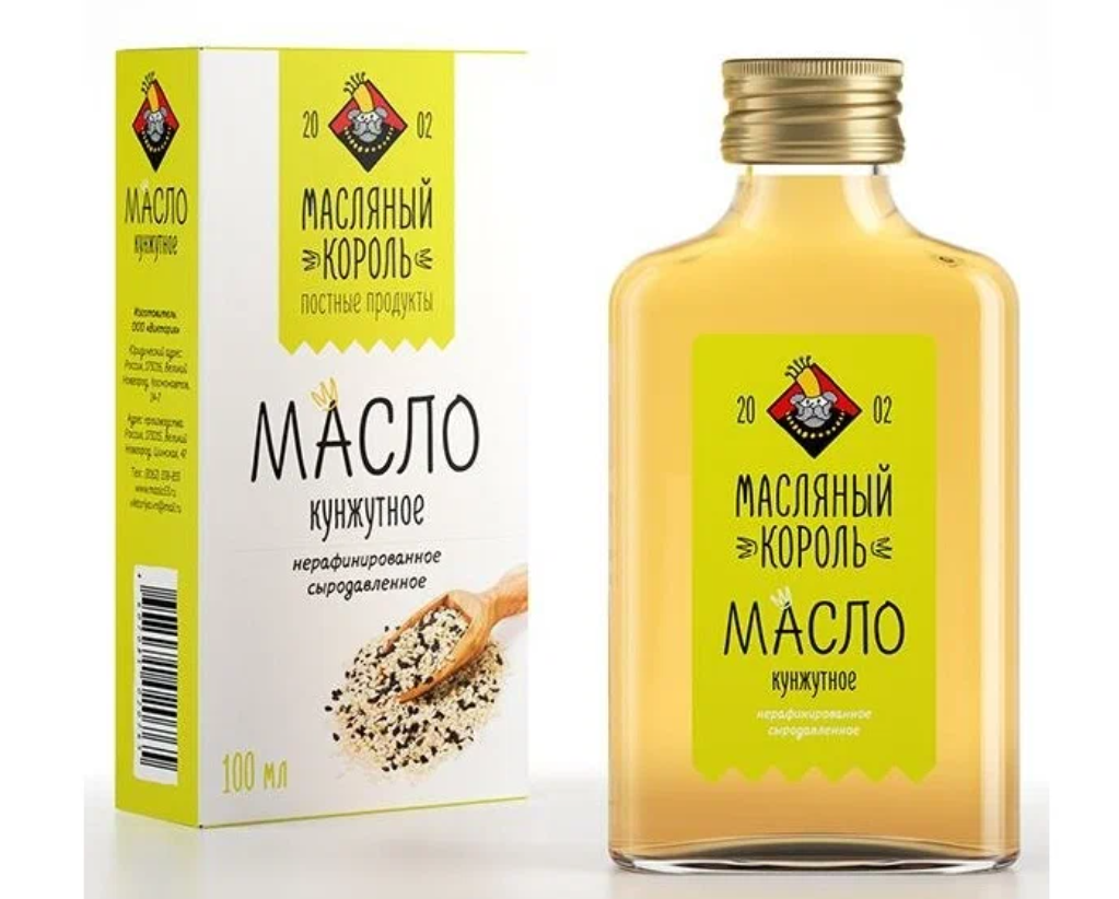 Масло кунжутное МАСЛЯНЫЙ КОРОЛЬ 100мл нерафинированное ст/б 1/20шт