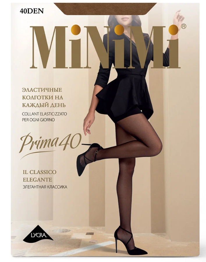 Колготки MINIMI PRIMA 40den 2S Daino шортиками 1/10шт 119418
