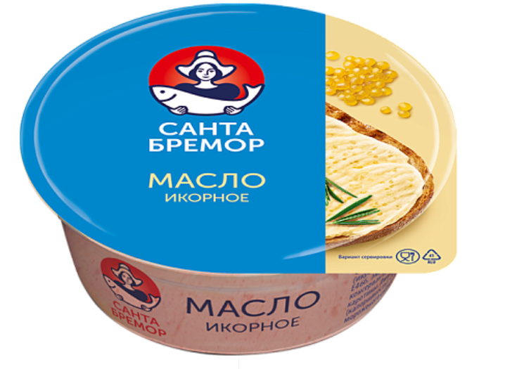Масло 100гр Икорно-селедочное п/б Санта Бремор 1/12шт Беларусь
