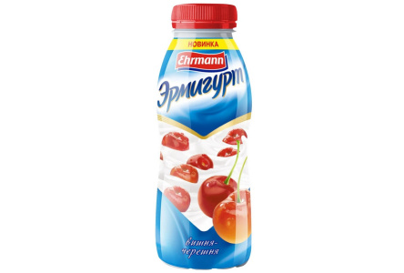 Напиток йогуртный ЭРМИГУРТ 420гр 1,2% Вишня/черешня 1/6шт Продукт без заменителя молочного жира