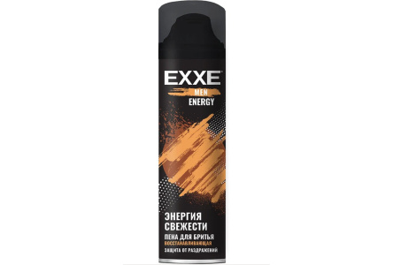 Пена д/бритья EXXE 200мл С углем Восстанавливающая ENERG 1/6шт
