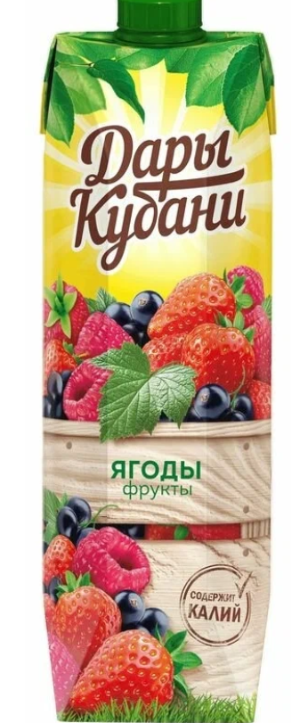 Сок/Нектар ДАРЫ КУБАНИ 0,95л Смесь ягод и фруктов 1/6шт