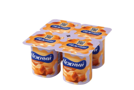 Продукт йогуртный Пудинг НЕЖНЫЙ 100гр 2,8% Карамель 1/24шт Ehrmann Продукт без заменителя молочного