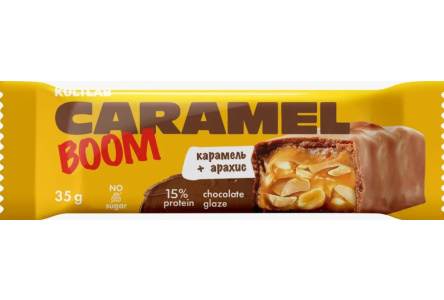 Батончик протеиновый KULTLAB CARAMEL 35гр Карамель/арахис 1/36шт