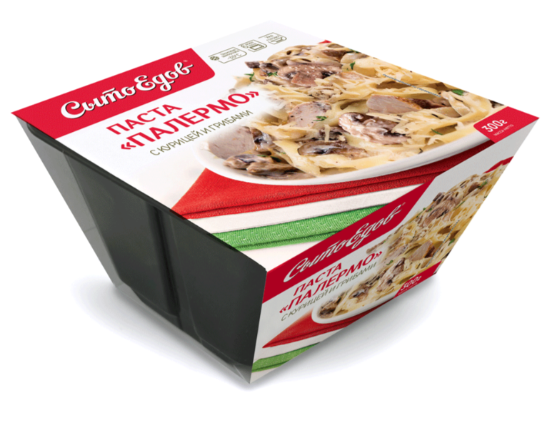 Паста СЫТОЕДОВ 300гр Палермо с курицей и грибами 1/8шт