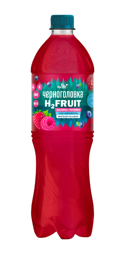 Вода питьевая ЧЕРНОГОЛОВКА H2Fruit 1л Малина/черника газ ПЭТ 1/12шт