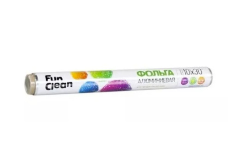 Фольга алюминиевая пищевая Fun Clean 10м*30см картон упак 1/28