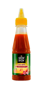 Соус чили SEN SOY 200гр Острый с чесноком п/б 1/12шт
