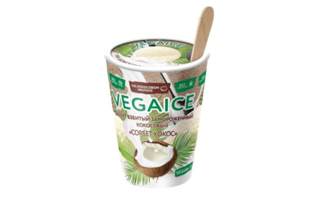 Десерт VEGAICE 70гр СОРБЕТ кокос стакан 1/20шт