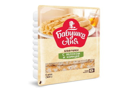 Блинчики БАБУШКА АНЯ 360гр Яблоко/корица 1/12шт