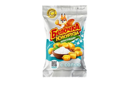 Кукуруза жареная БЕЛОЧКА 35гр Соль 1/60шт