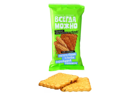 Печенье Диа-веста 60гр Всегда можно с хлопьями 1/20шт