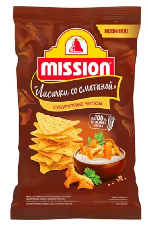 Чипсы MISSION 150г Кукурузные лисички со сметаной 1/18шт