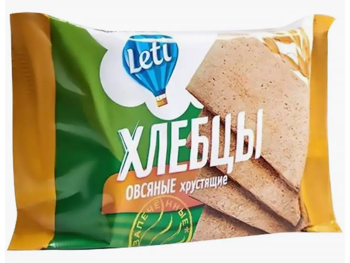 Хлебцы LETI 60гр Овсяные запеченные 1/20шт