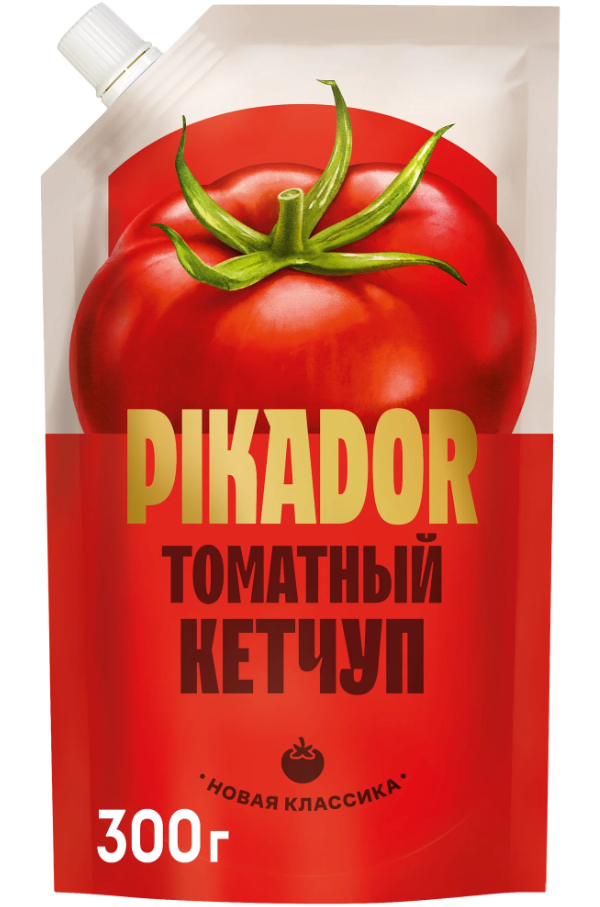 Кетчуп PIKADOR 300гр Томатный дой-пак 1/16шт
