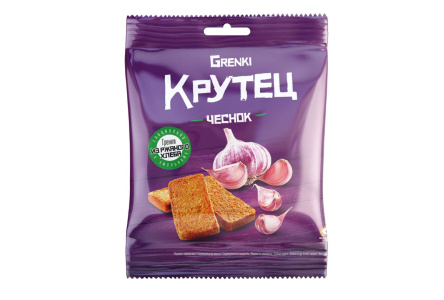 Гренки КРУТЕЦ 80гр Со вкусом чеснока 1/30шт