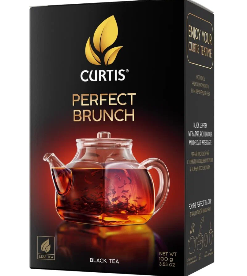 Чай черный CURTIS PERFECT BRUNCH 100гр Листовой байховый 1/14шт