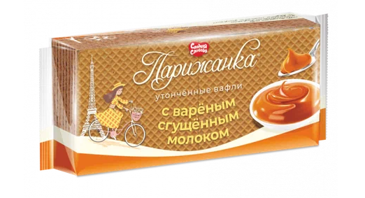 Вафли СЛАДКАЯ СЛОБОДА 210гр Парижанка с вареным сгущ/молоком детские 1/13 шт