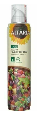 Масло/спрей ALTARIA 250мл Подсолнечное нерафинированное 1/6шт