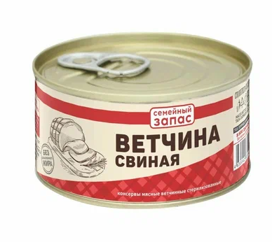 Свинина тушеная ВКУСНЫЙ ЗАПАС 325гр в/с 1/12шт