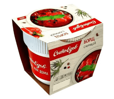 Борщ с курицей СЫТОЕДОВ 250гр стакан 1/9шт